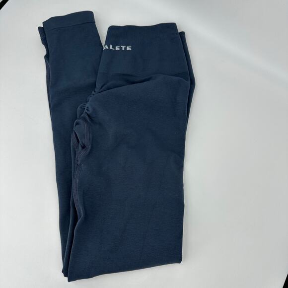 Alphalete Seamless Scrunch Amplify Navy Blue Leggings Womens Size XS Workout - Picture 4 of 15